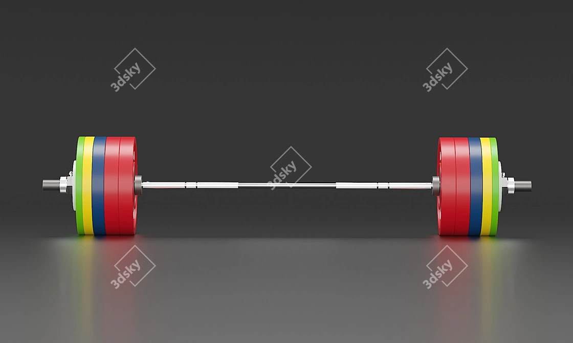 Eleiko IWF Weightlifting Bar 3D model image 3