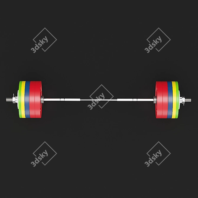 Eleiko IWF Weightlifting Bar 3D model image 10