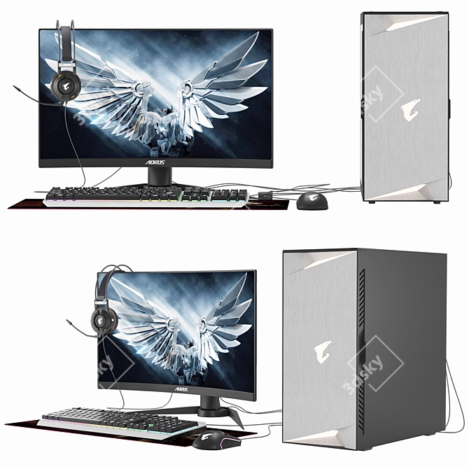 AORUS cf27f Gaming PC: 3ds Max 2016 with Vray Render 3D model image 12