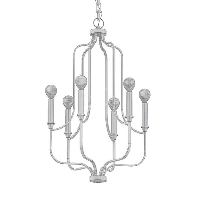 Elegant Sapphire Pendant 3D model image 2
