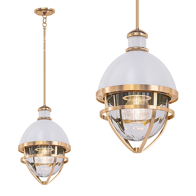 Rustic Outdoor Pendant Light 3D model image 1