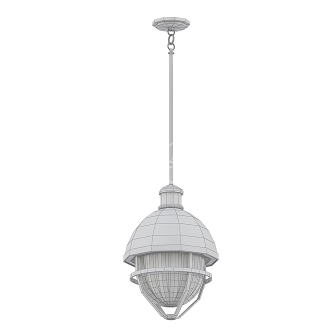Rustic Outdoor Pendant Light 3D model image 2