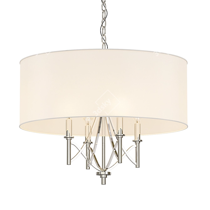 Sleek 4-Light Pendant 3D model image 1