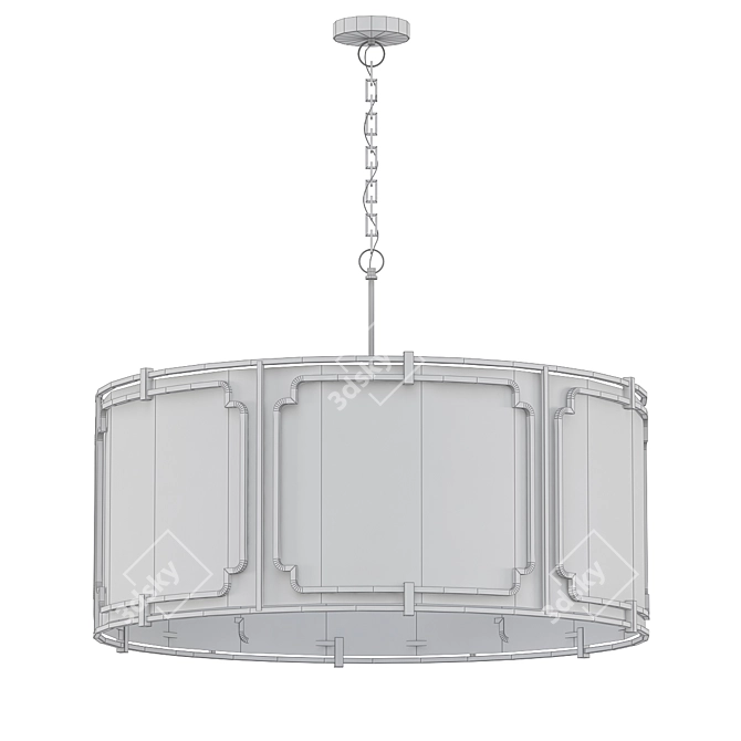 Elegant 4 Light Pendant 3D model image 2