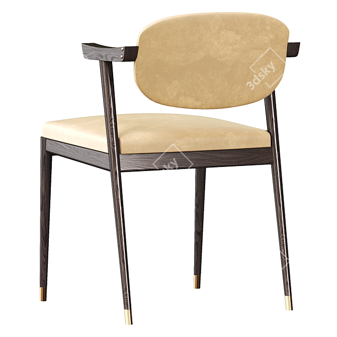 Scandinavian Style Dining Chair 3D model image 4