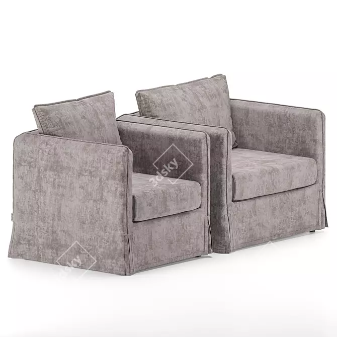 Sleek Lofti Armchairs by BORG 3D model image 2