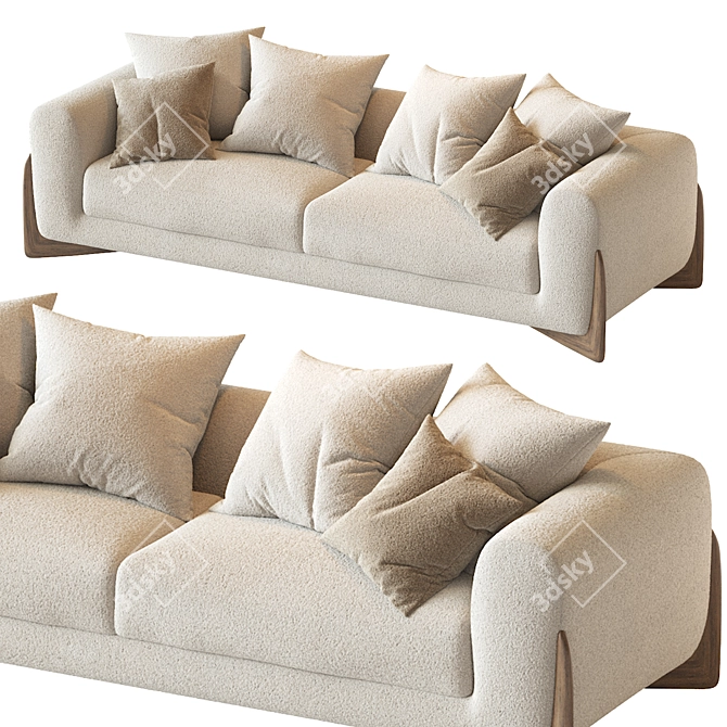 Sophisticated Softbay Sofa 3D model image 2