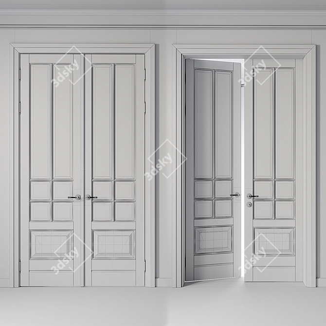 Corona 5 Double-Leaf Door - 2620x40x700 3D model image 2