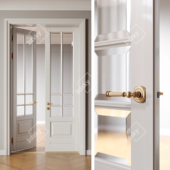 Corona 5 Double-Leaf Door - 2620x40x700 3D model image 3