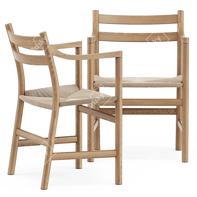 Stylish CH46 Chair & POV 464 Table 3D model image 4