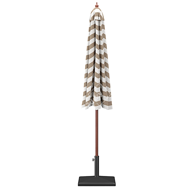 Stylish Parasol with Bases 3D model image 4