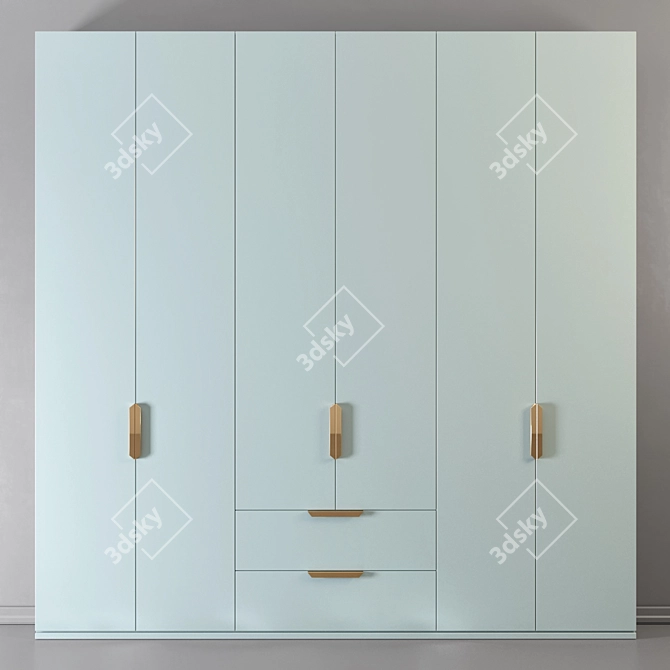 Stylish 73 Wardrobe 3D model image 1