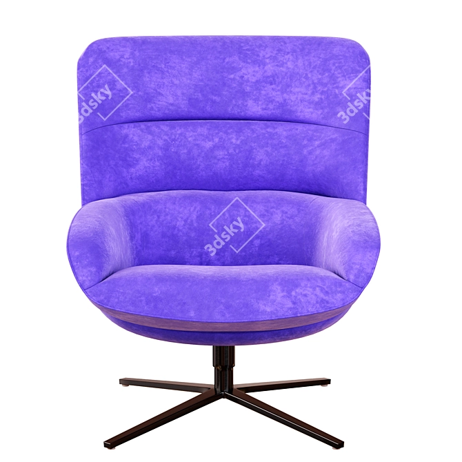 Elegant Hilco Armchair: Modern Design 3D model image 2