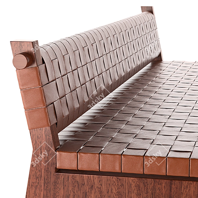 Augustin Rose Luxury Bench 3D model image 5