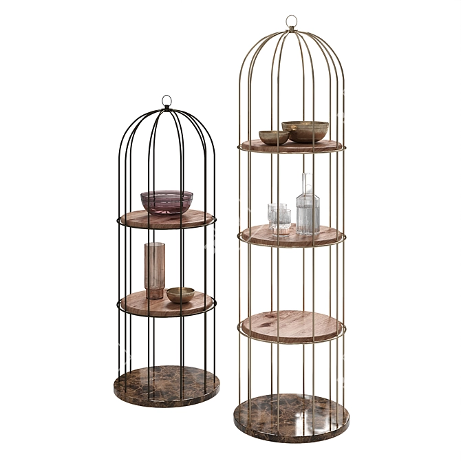 Elegant Bookshelf TWEET by Tonin Casa 3D model image 1