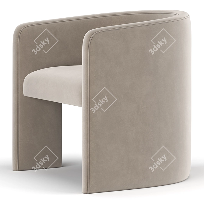 Elegant Martinique Armchair: 2013 Version 3D model image 4