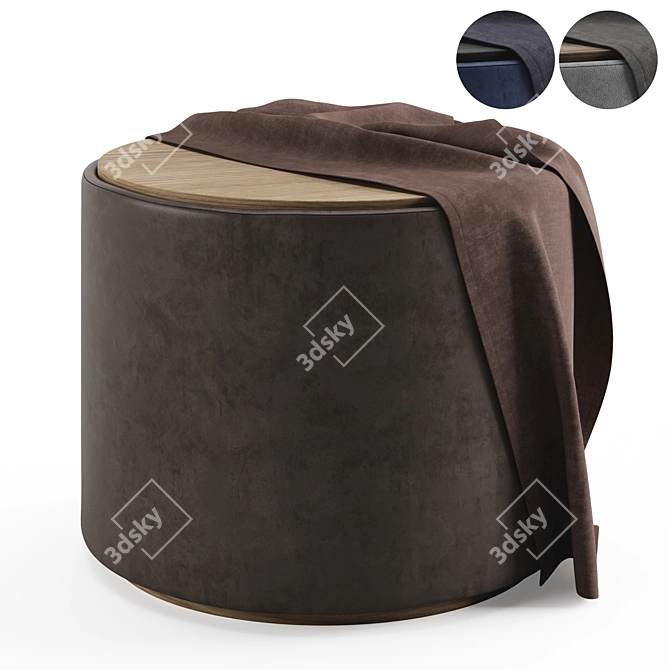 Elegant Pilar Pouf: Comfort and Style 3D model image 1