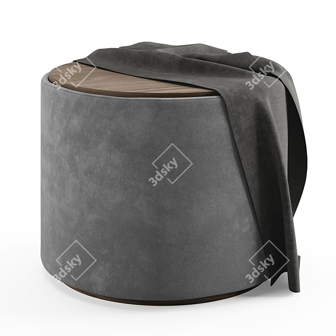 Elegant Pilar Pouf: Comfort and Style 3D model image 2