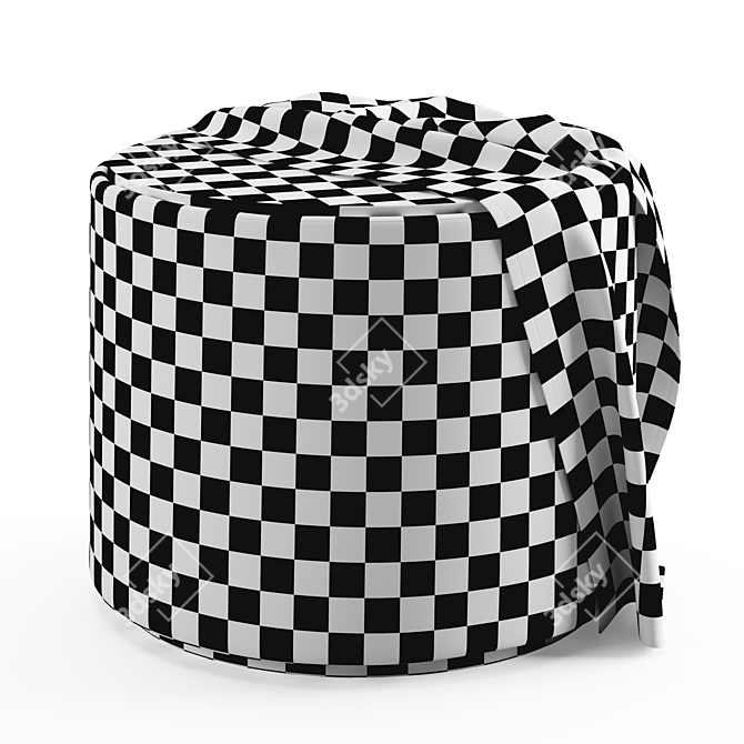 Elegant Pilar Pouf: Comfort and Style 3D model image 7
