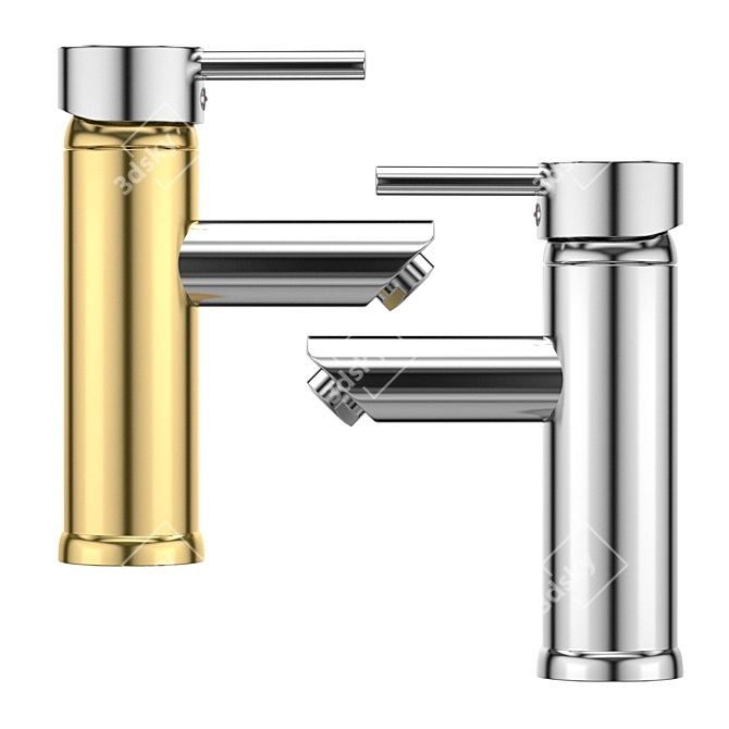 Modern Chrome Faucet with VRay Compatibility 3D model image 3