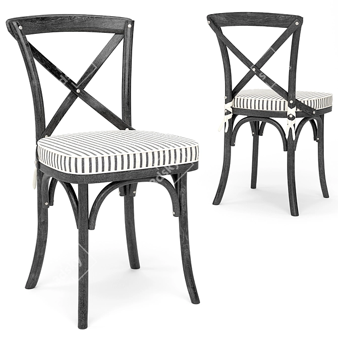 Modern Farmhouse Dining Set 3D model image 3