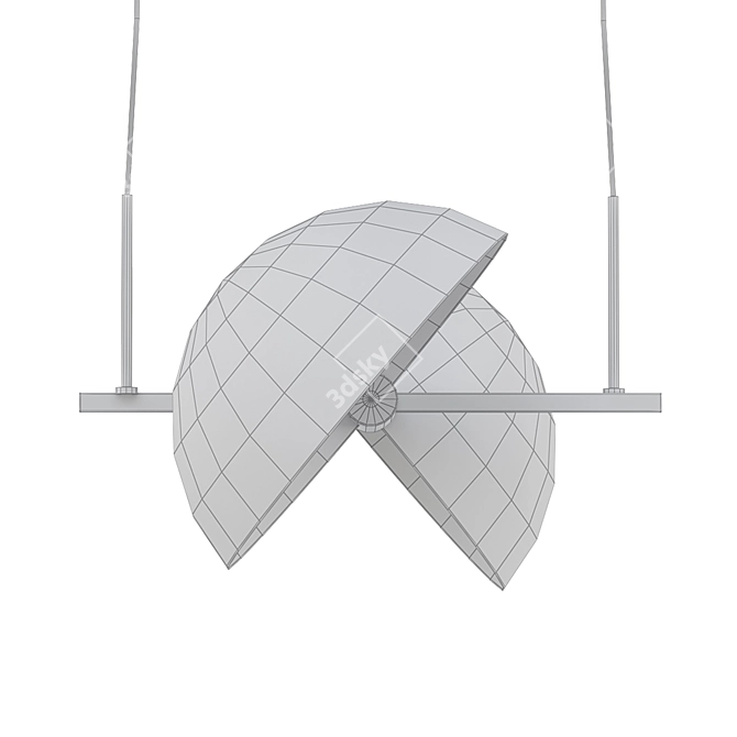 Modern Trapeze Pendant Light 3D model image 2