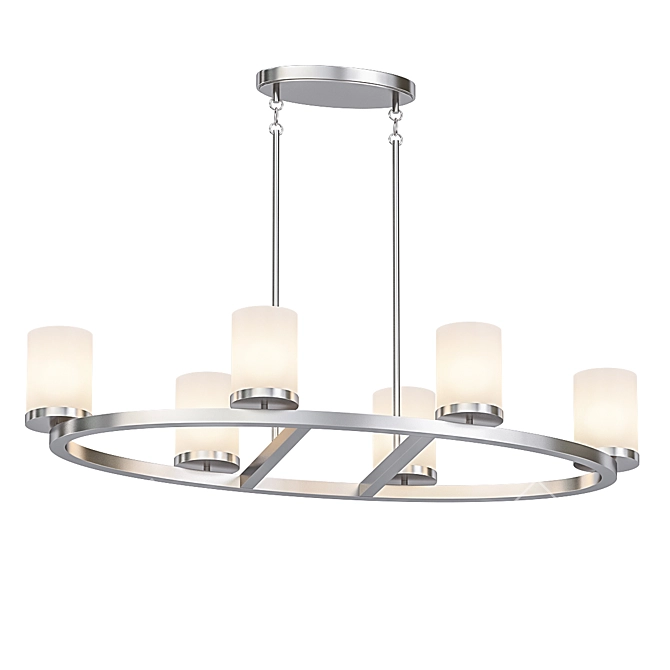Stylish Daimlen 6-Light Chandelier 3D model image 1