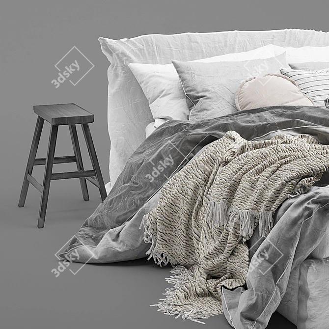 Hale Mercantile Co Linen Dream Bed 3D model image 4