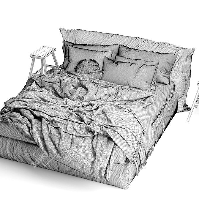 Hale Mercantile Co Linen Dream Bed 3D model image 6