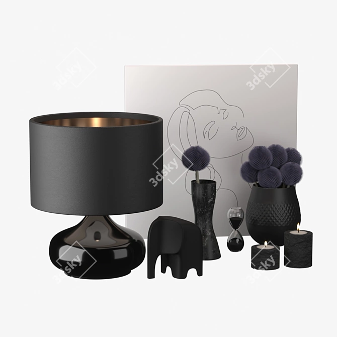 Elegant Decor Set 3D model image 1