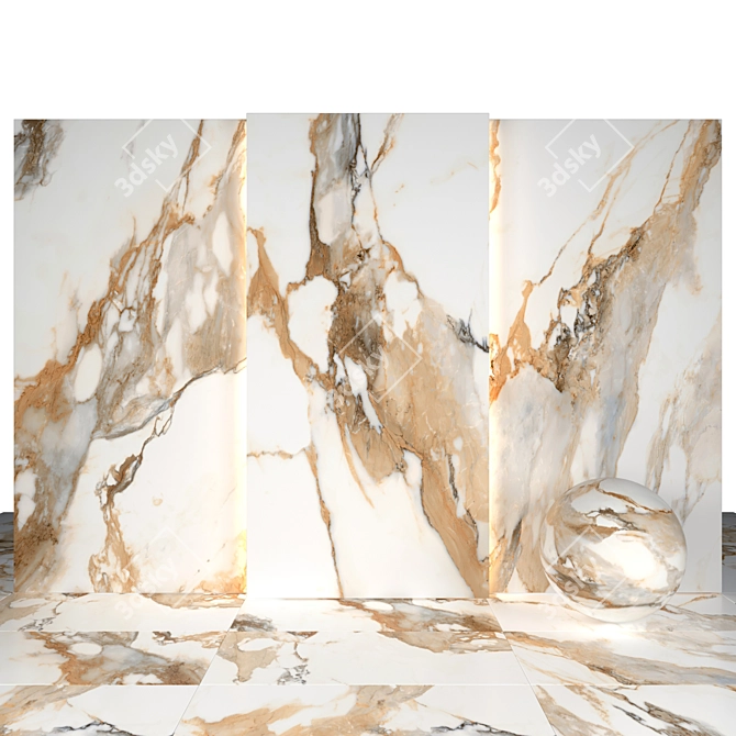 Luxurious Paonazzo Gold Marble 3D model image 1