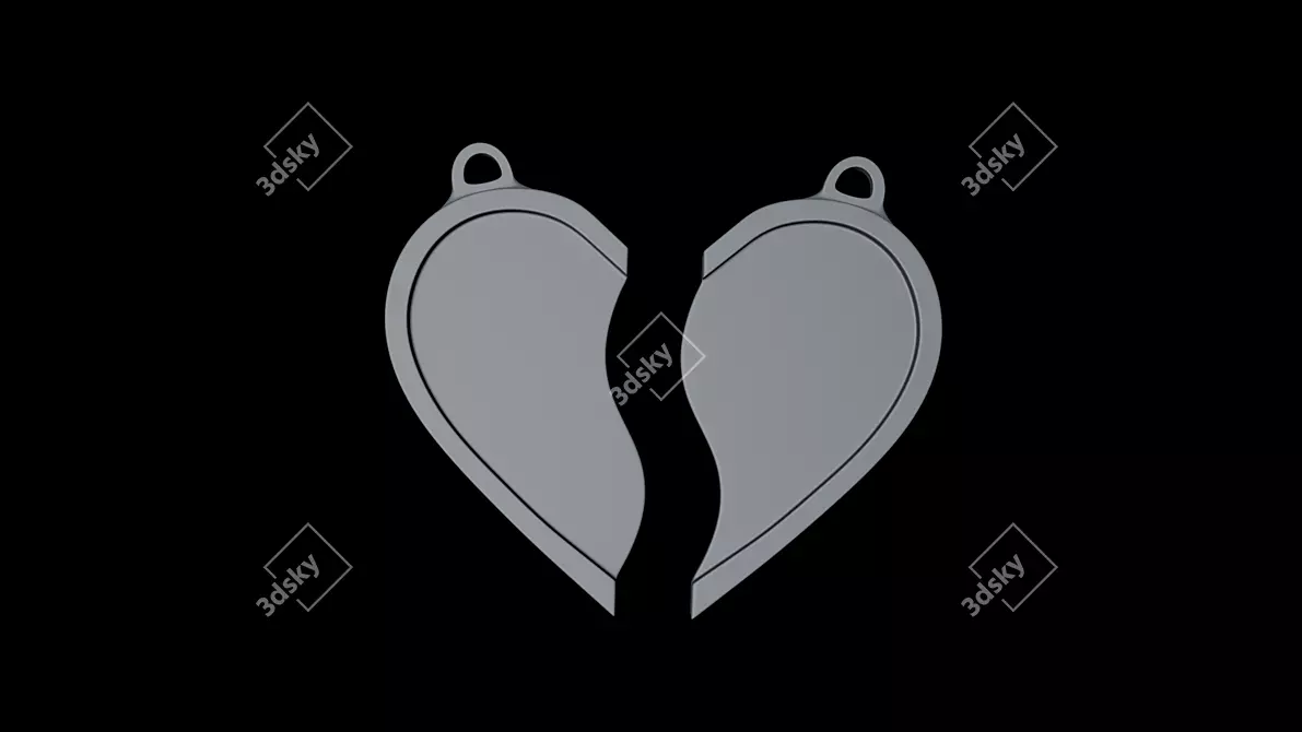 Dual-Heart Model for 3D Printing 3D model image 2