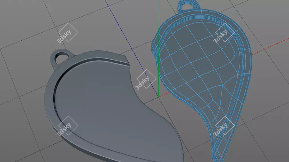 Dual-Heart Model for 3D Printing 3D model image 4