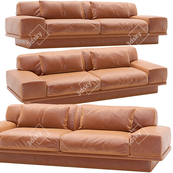 Geometric Elegance: Agent 86 Sofa 3D model image 1