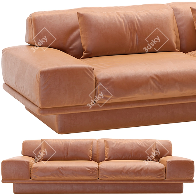 Geometric Elegance: Agent 86 Sofa 3D model image 2