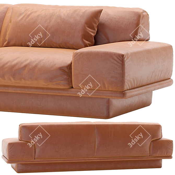 Geometric Elegance: Agent 86 Sofa 3D model image 3