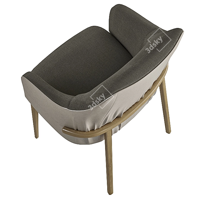 Modern Trench Contract Armchair 3D model image 4