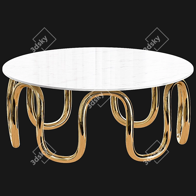 Elegant Scalinatella Cocktail Table 3D model image 2