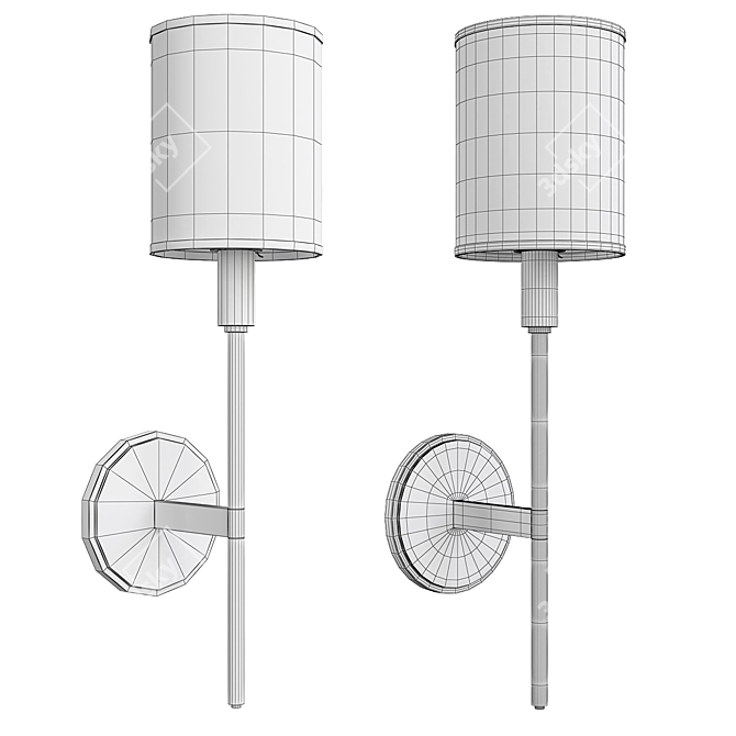 Elegant Aberdeen Sconce 3D model image 2
