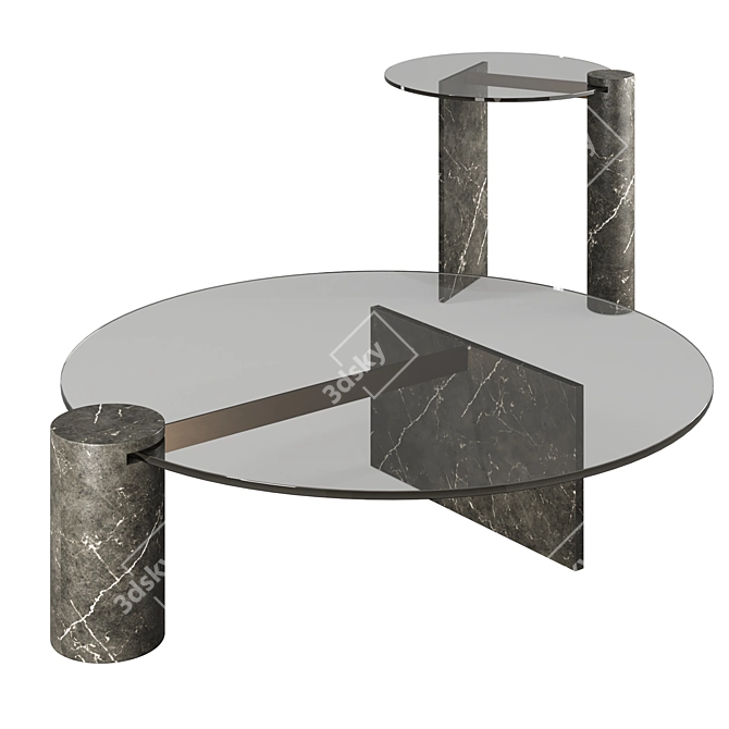 Natuzzi Frost: Innovative Coffee Tables 3D model image 1