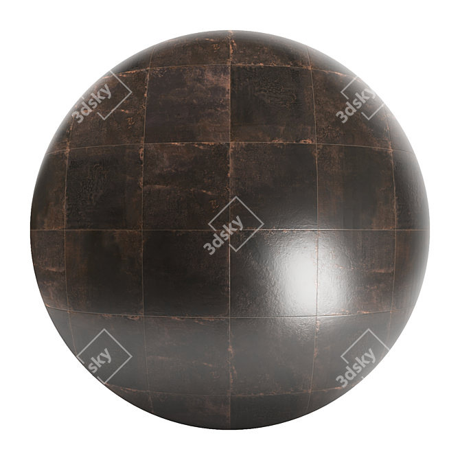 Rusty Metal Tile: Authentic Weathered Texture 3D model image 1