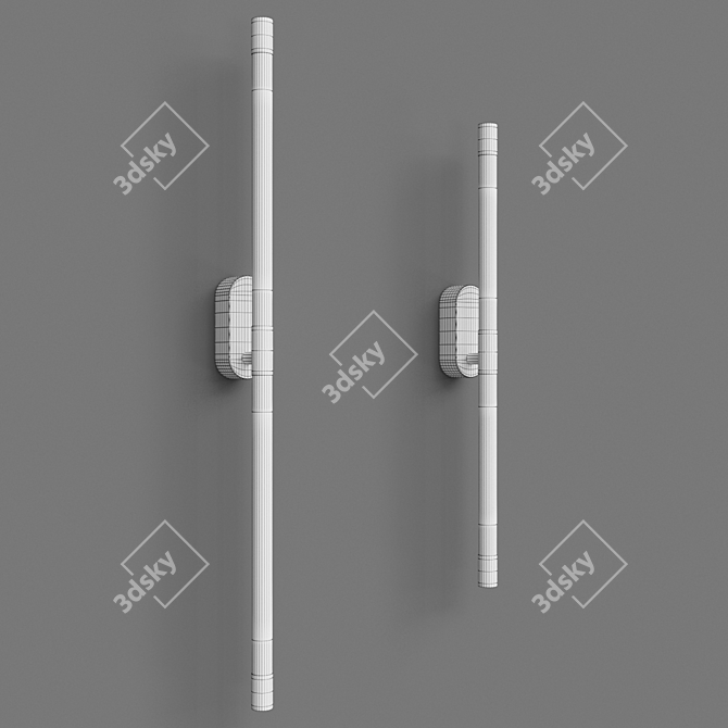 Elegant LED Cylinder Wall Lamp 3D model image 3