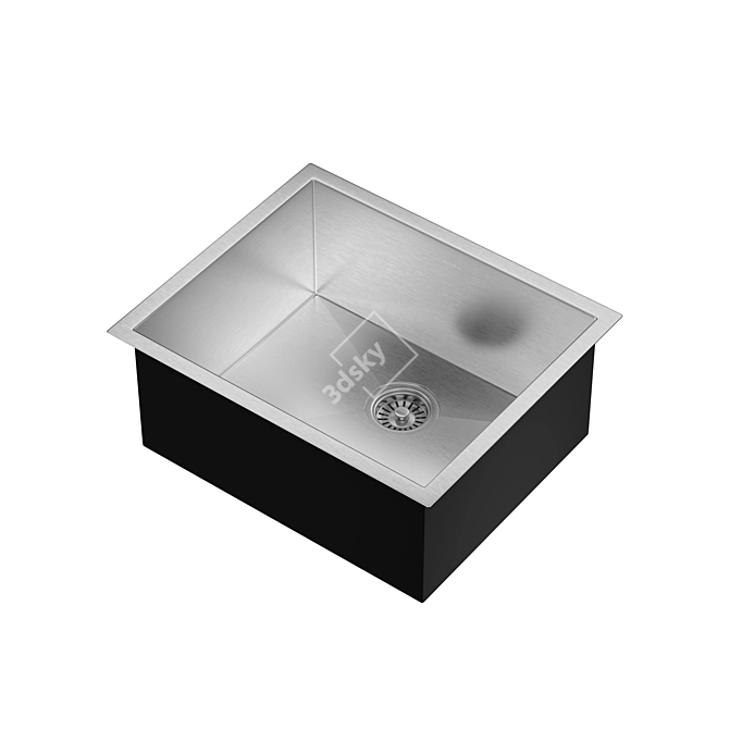 Blanco Quatrus R0 - Small Undermount Stainless Steel Sink 3D model image 6