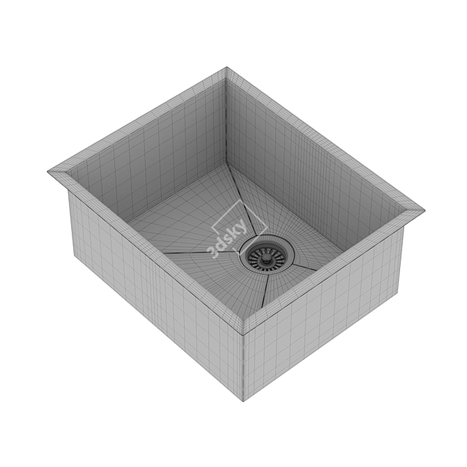 Blanco Quatrus R0 - Small Undermount Stainless Steel Sink 3D model image 3