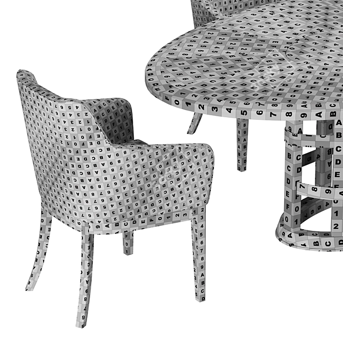 Grilli Harris Oval Dining Set 3D model image 7