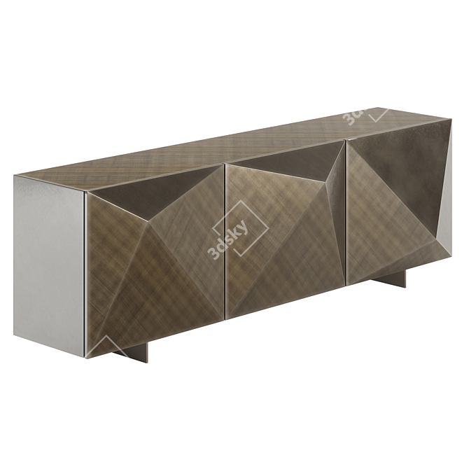 Cattelan Kayak 2021 Metal Brass Console 3D model image 1