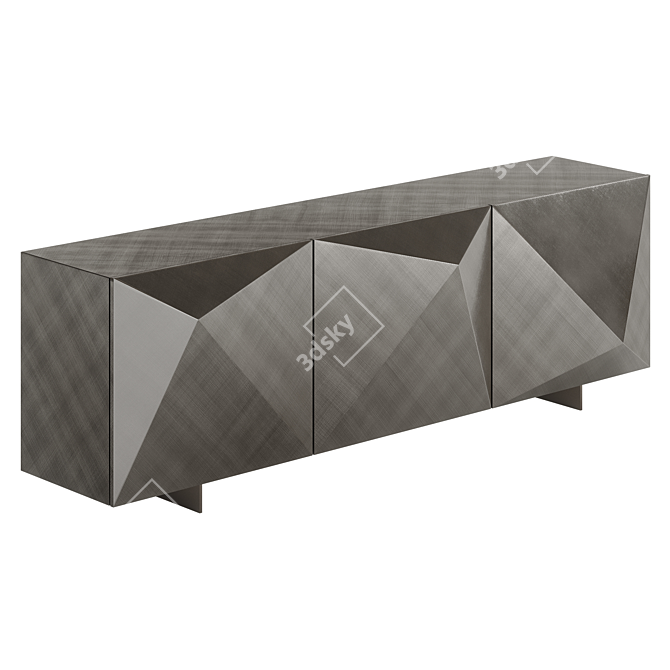 Cattelan Kayak 2021 Metal Brass Console 3D model image 3