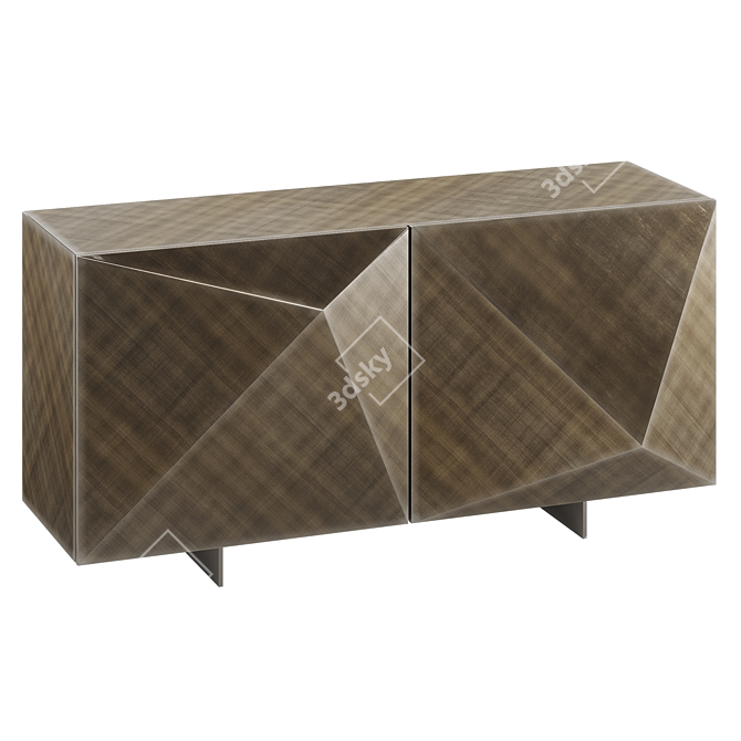 Cattelan Kayak 2021 Metal Brass Console 3D model image 4