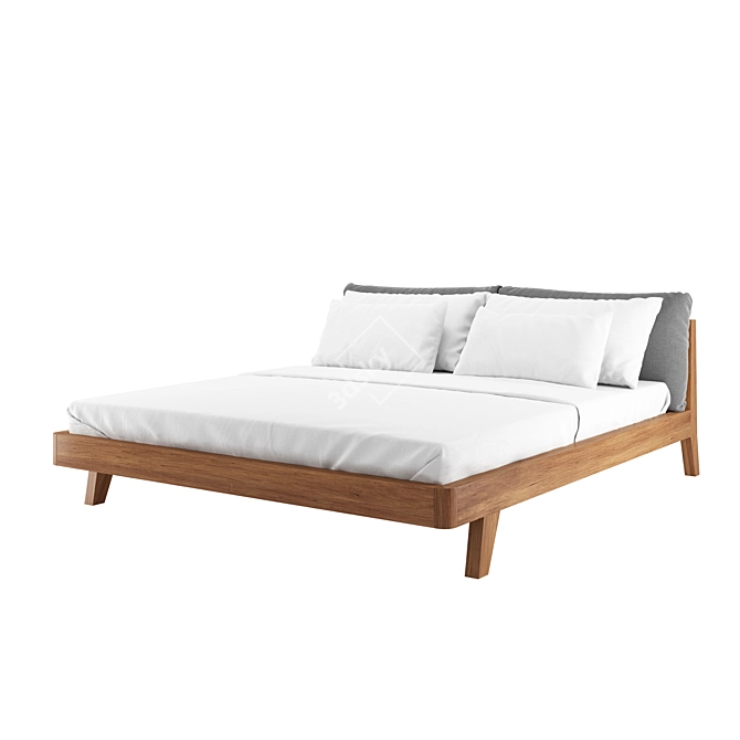 Sleek Scandinavian Design: Mikkel Bed 3D model image 1