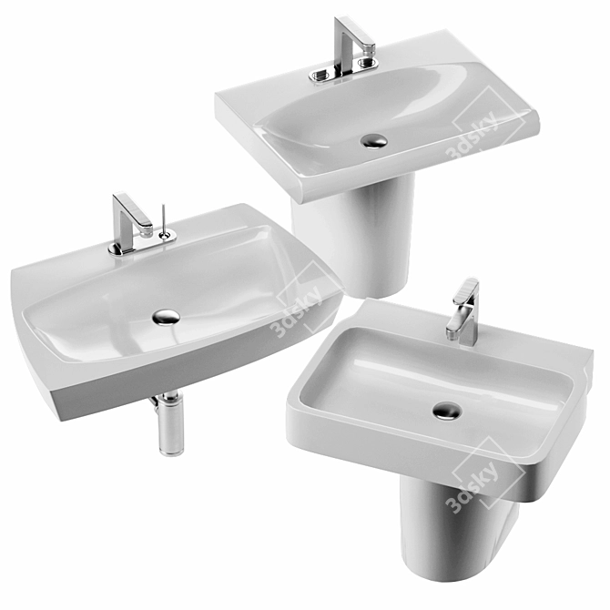 Ideal Standard Washbasin Set 3D model image 4